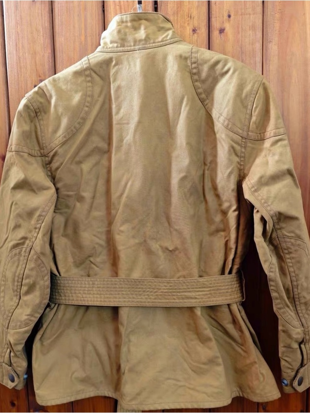 Vintage Ralph Lauren Double RL Tan Utility Wax Oiled Jacket Women size Small - Picture 6 of 9